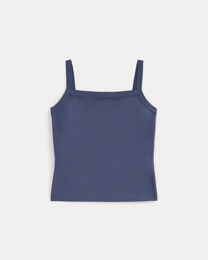 The Essential Square-Neck Tank | Deep Cobalt