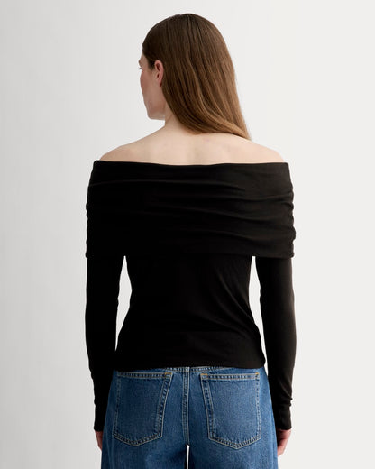 The Off-the-Shoulder Top in Butterluxe | Black