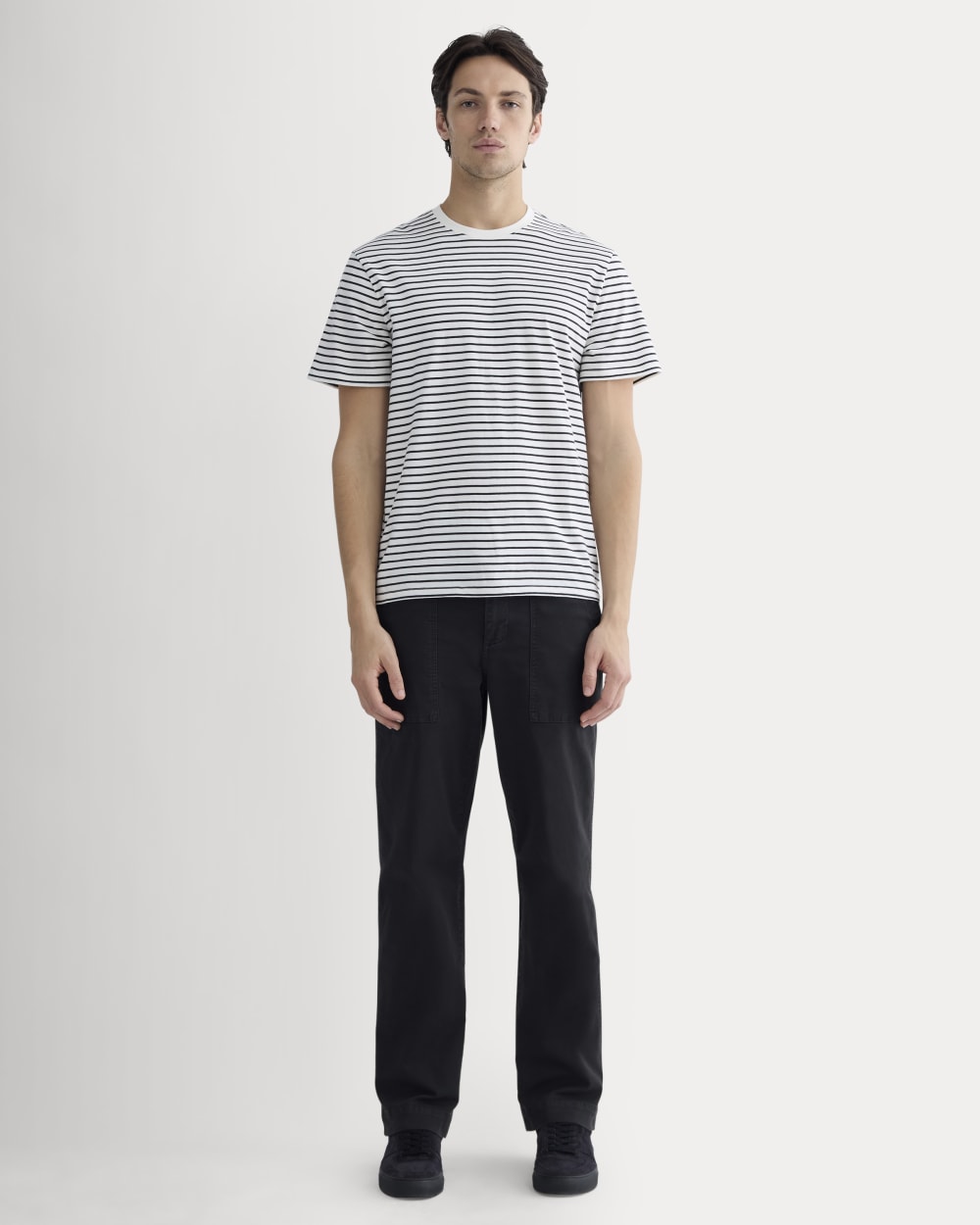 The Essential Organic Crew | Bone / Black