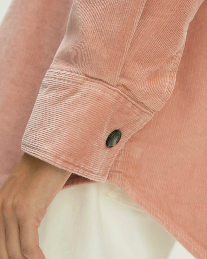 The Corduroy Oversized Shirt Jacket | Blush Pink