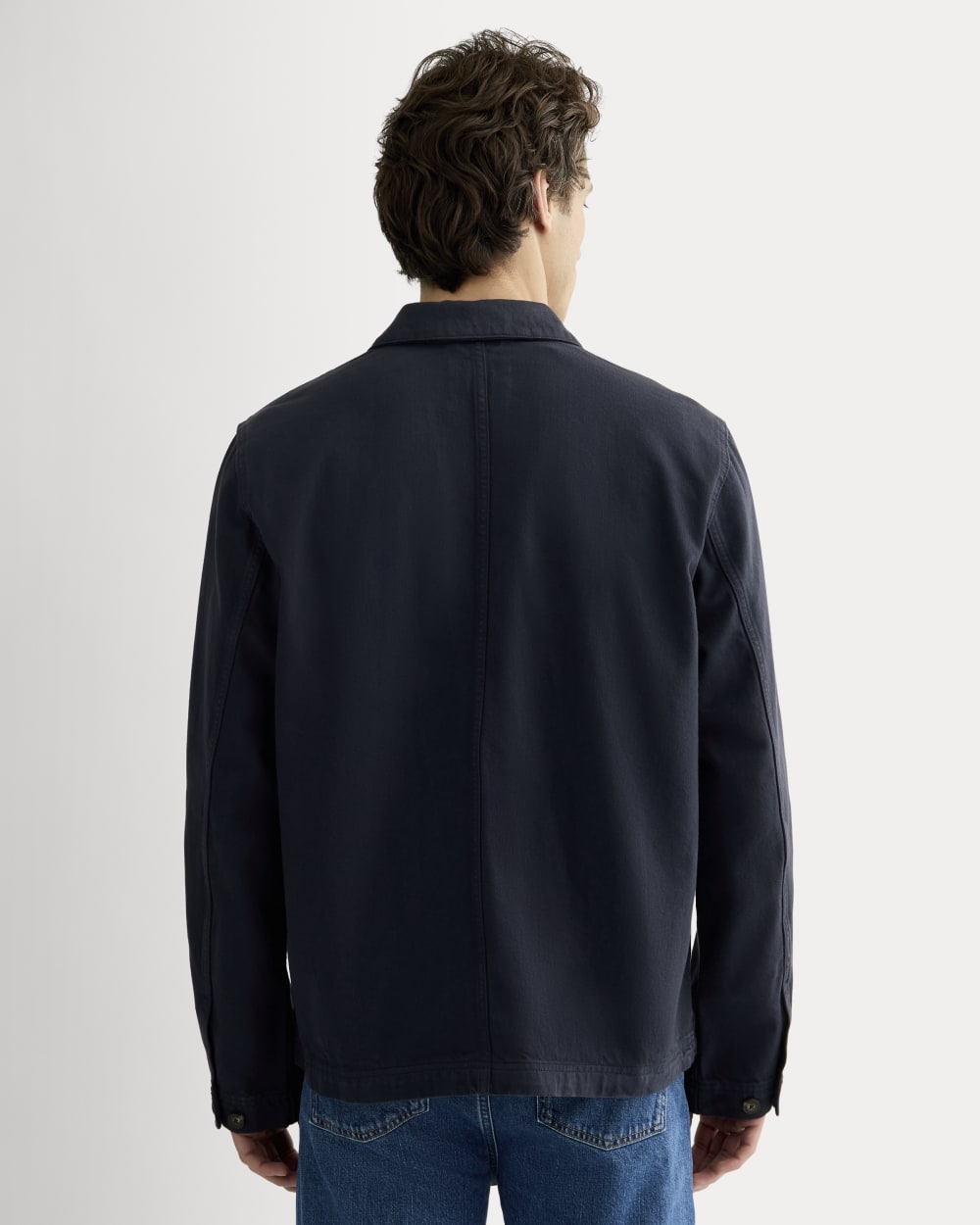 The Denim Utility Jacket | Garment-Dyed Navy