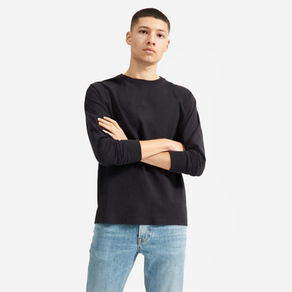The Premium-Weight Long-Sleeve Crew | Uniform | Black
