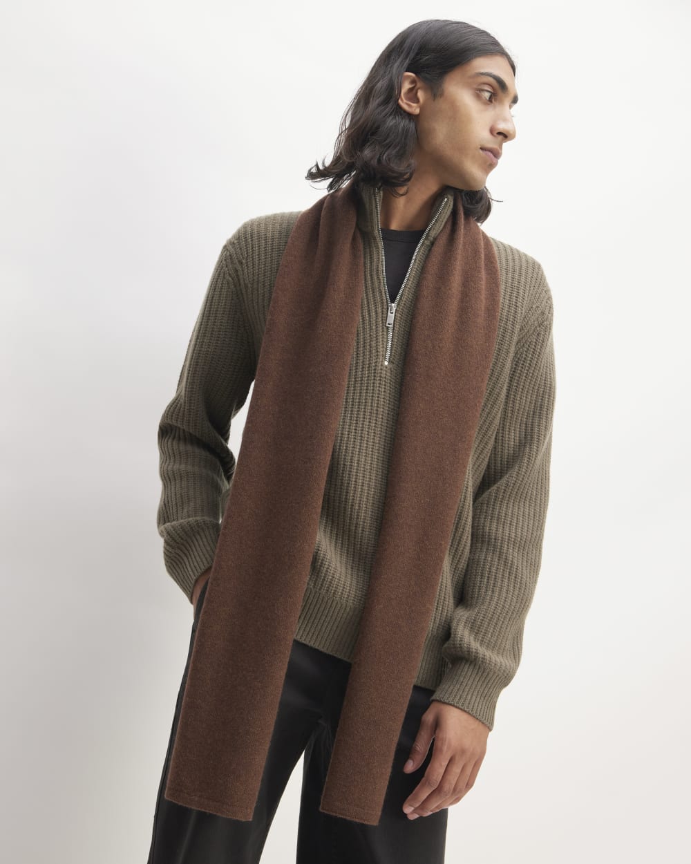 The ReCashmere Scarf | Heather Cocoa