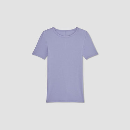 The Pima Micro-Rib Crew Tee | Cornflower Blue
