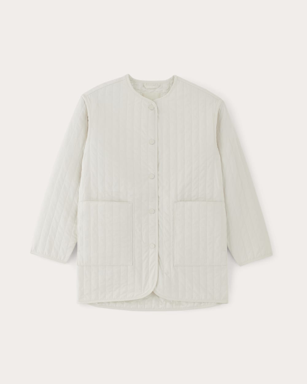 The Midi Quilted Liner | Bone