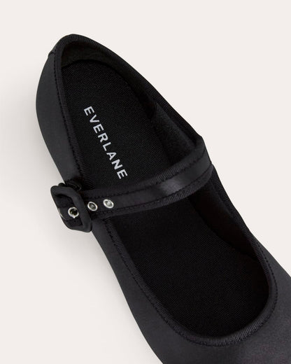 The Day Buckle Mary Jane | Black Satin