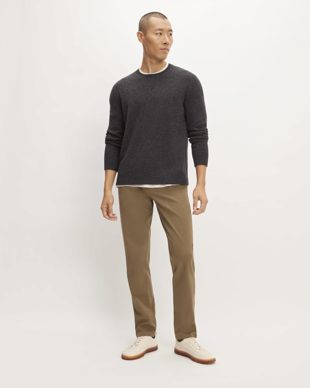 The Premium Merino Crew Neck Sweater | Charcoal