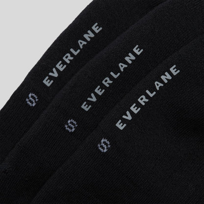 The Organic Cotton No-Show Sock 3-Pack | Black