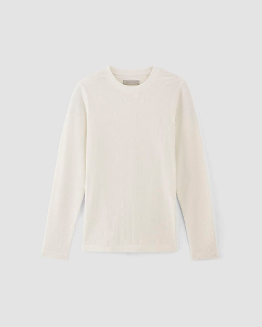 The Waffle Long-Sleeve Crew | Bone