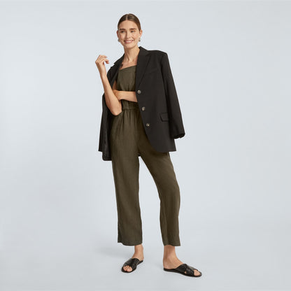 The Linen Shoestring Jumpsuit | Beech