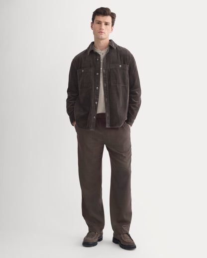 Wide Wale Corduroy Shirt | Dark Chocolate