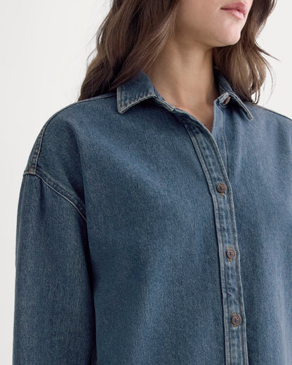 The Oversized Denim Shirt | Tungsten Blue Stone