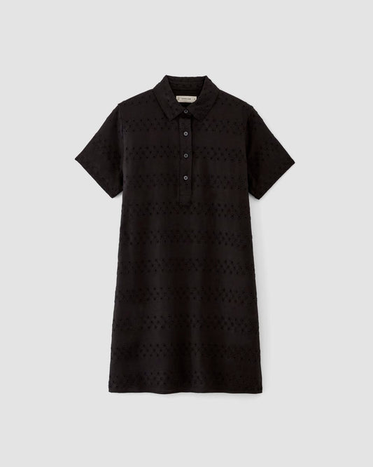 The Linen Eyelet Shirtdress | Black Eyelet