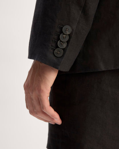 The Linen Blazer | Black