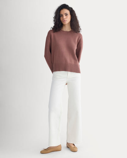The Boxy Sweater in Everyday Cotton | Mocha