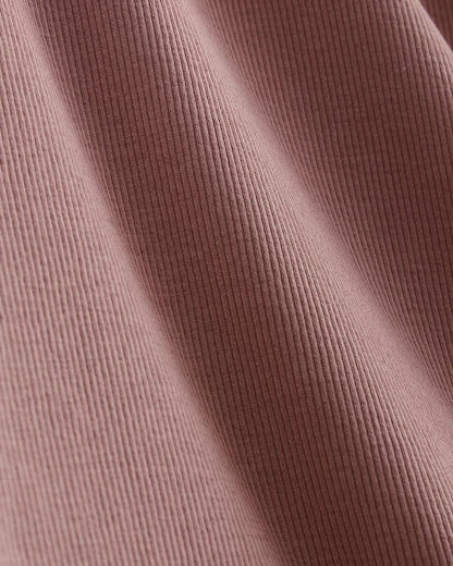 The Luxe Rib Crew | Rose Dusk