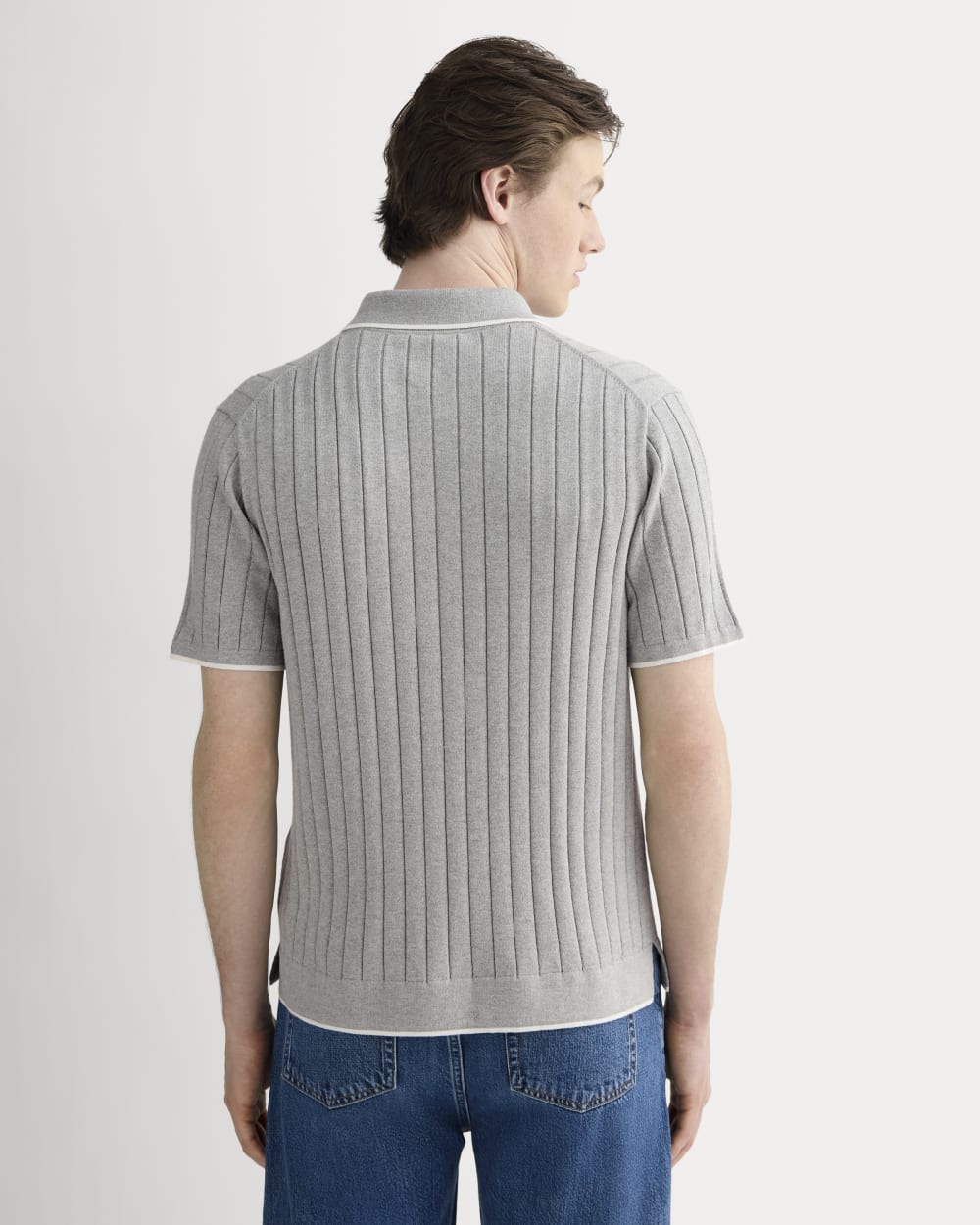 The No-Sweat Button-Down Polo | Heather Grey