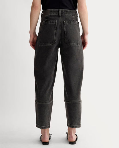 The Utility Barrel Jean | Washed Black | Regular
