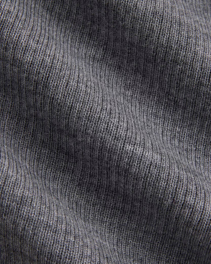 The Cropped Crew Top in Ultrafine Merino | Heather Mid Grey