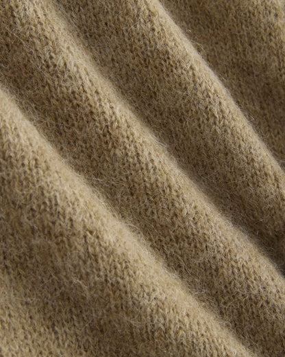 The Crew Cardigan in Alpaca | Dark Heathered Camel