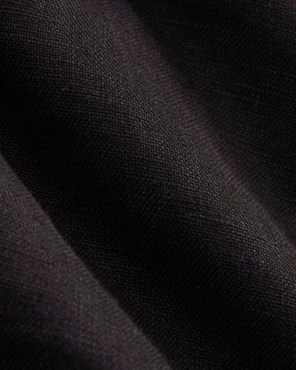 The Drawstring Boxer Short in Linen | Black