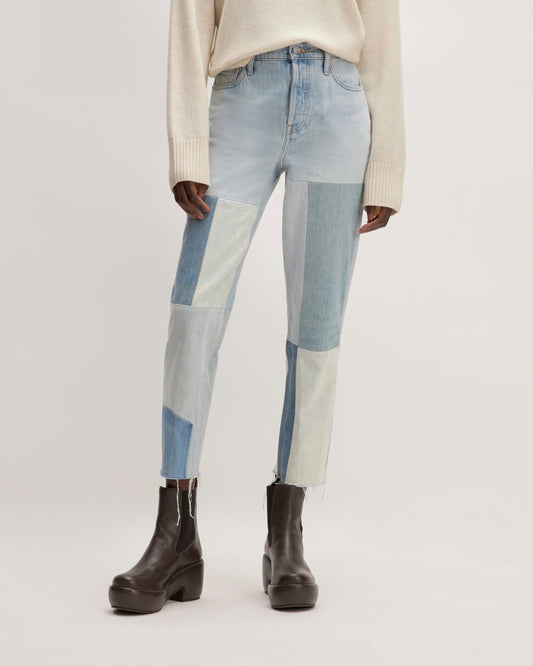 The ’90s Cheeky® Mended Jean | Patched Indigo | 28.5" Inseam