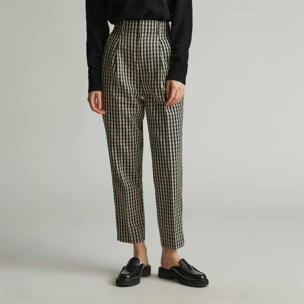 The Draper Tapered Pant in Buttersmooth | Khaki / Black