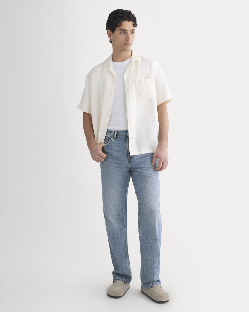 Linen Resort Shirt | Blue Wing Teal