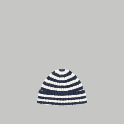 The Cashmere Beanie | Bright Navy / Bone