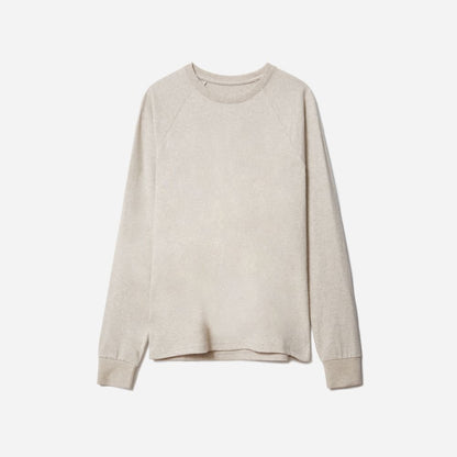 The Premium-Weight Long-Sleeve Crew | Uniform | Heather Oatmeal