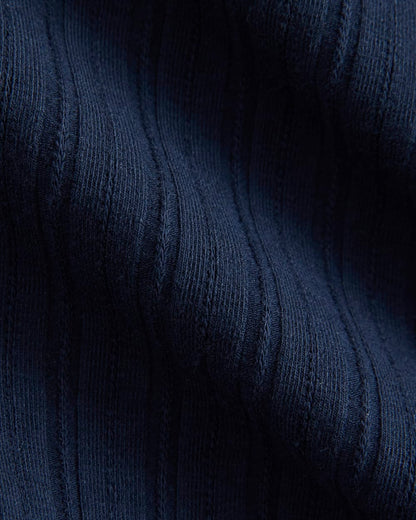 V-Neck Tank in Pointelle | Deep Navy