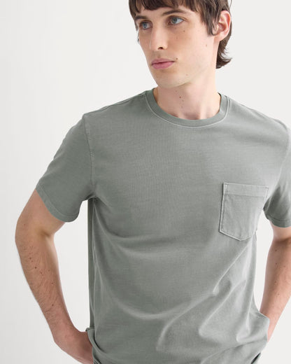 The Essential Organic Garment-Dyed Crew | Agave Green