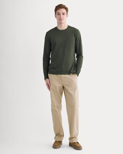 The Essential Organic Long-Sleeve Tee | Dark Green