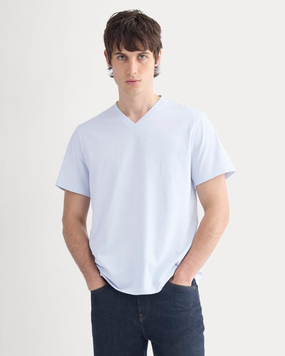The Essential Organic V-Neck Tee | Skywriting
