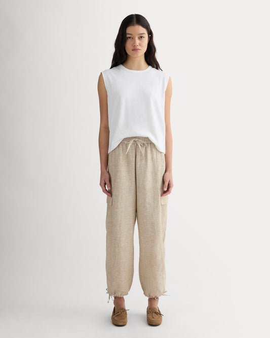 The Cargo Curve Pant in Linen | Cornstalk Chambray