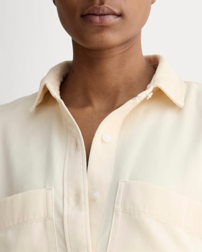 The Boxy Overshirt in Buttersoft | Parchment