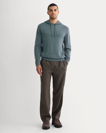 The Felted Merino Hoodie | Heather Midnight Navy