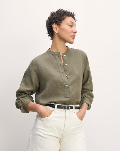 The Henley Shirt in Linen | Kalamata