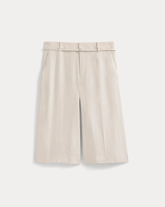 Long Tailored Short in Stretch Linen | Birch