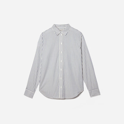 The Must-Have Shirt in Silky Cotton | Deep Blue / Canvas
