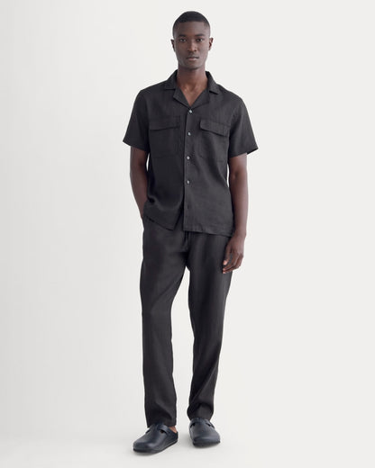 The Resort Shirt in Linen | Black