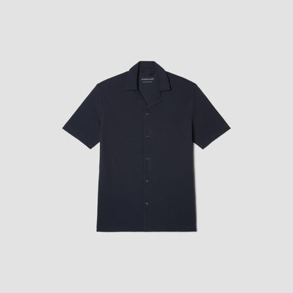 The Pique Short-Sleeve Shirt | Deep Navy