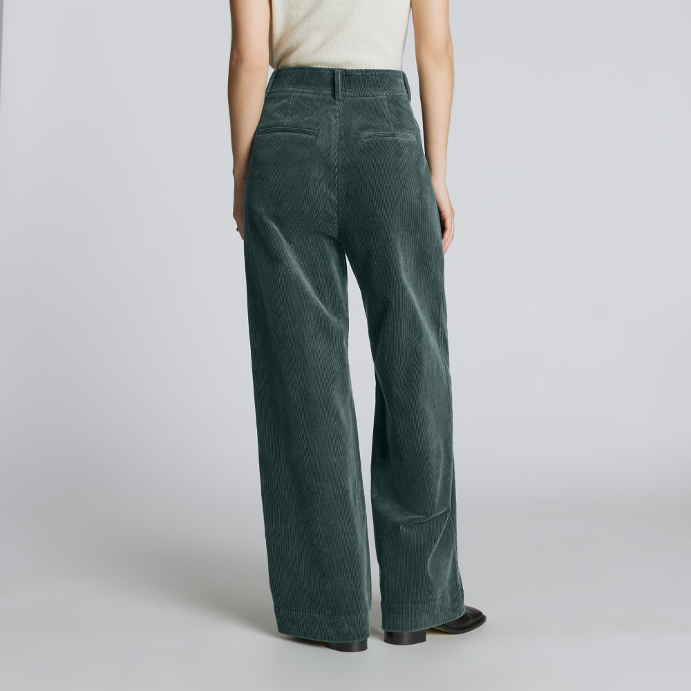 The Corduroy Way-High® Drape Pant  | Evergreen