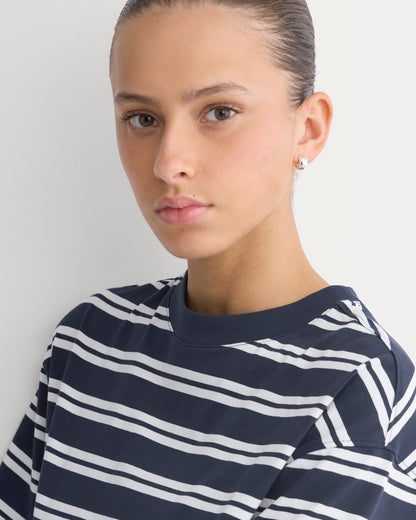 Weekend Tee Mini Dress | True Navy / Canvas Tan