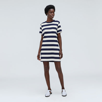 The Organic Cotton Weekend Tee Dress | Navy / Canvas