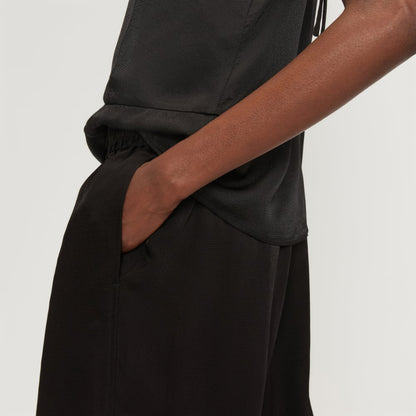 The Satin Pull-On Pant | Black