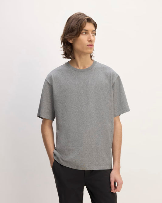The Premium-Weight Relaxed Crew | Uniform | Heathered Mid-Grey