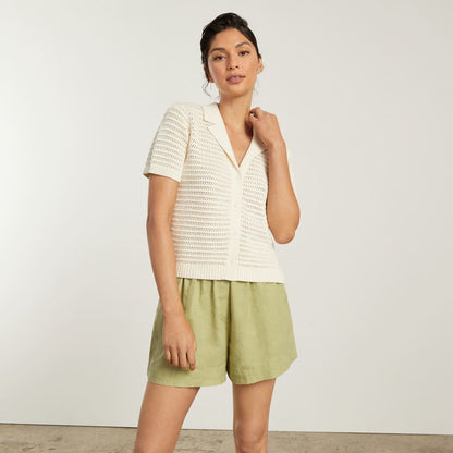 The Linen Boxer Short | Leek