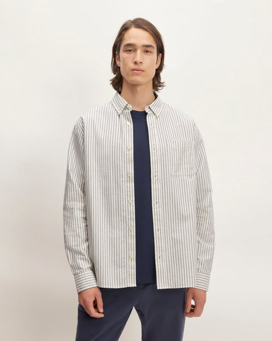 The Classic Oxford Shirt | Bone/Navy | Tall