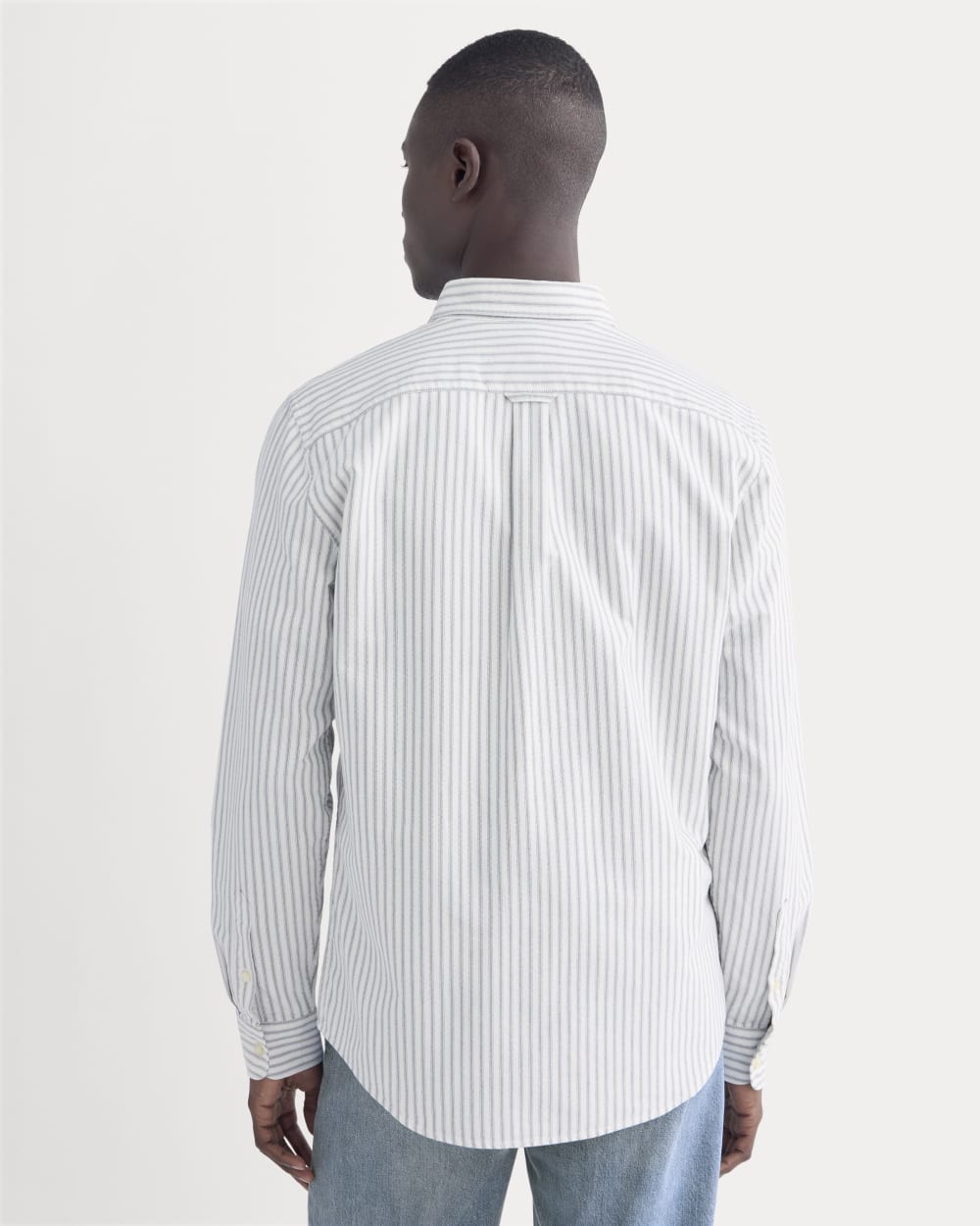 The Slim Oxford Shirt | Bone/Navy | Tall